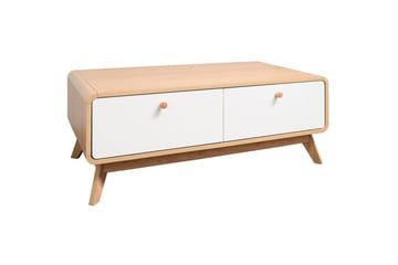 Lowboard Cassie 100x51x40 cm, Ek/Vit - 100x51x40 cm, Ek/Vit - Möbler - TV- & Mediamöbler - TV bänk & mediabänk