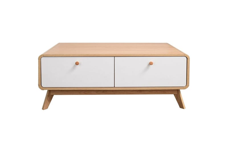 Lowboard Cassie 100x51x40 cm, Ek/Vit - 100x51x40 cm, Ek/Vit - Möbler - TV- & Mediamöbler - TV bänk & mediabänk