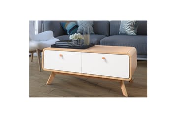 Lowboard Cassie 100x51x40 cm, Ek/Vit - 100x51x40 cm, Ek/Vit - Möbler - TV- & Mediamöbler - TV bänk & mediabänk