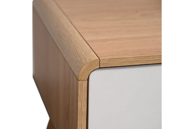 Lowboard Cassie 100x51x40 cm, Ek/Vit - 100x51x40 cm, Ek/Vit - Möbler - TV- & Mediamöbler - TV bänk & mediabänk