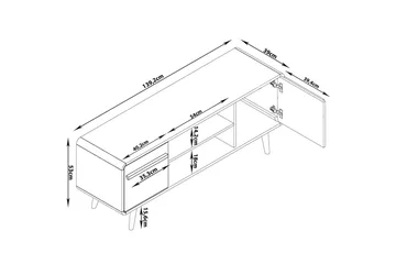 Lowboard Chantal Grå - Grå - Möbler - TV- & Mediamöbler - TV bänk & mediabänk