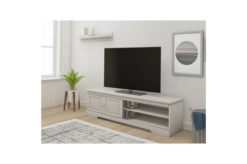 Lowboard Cubrix Vit - Vit - Möbler - TV- & Mediamöbler - TV bänk & mediabänk