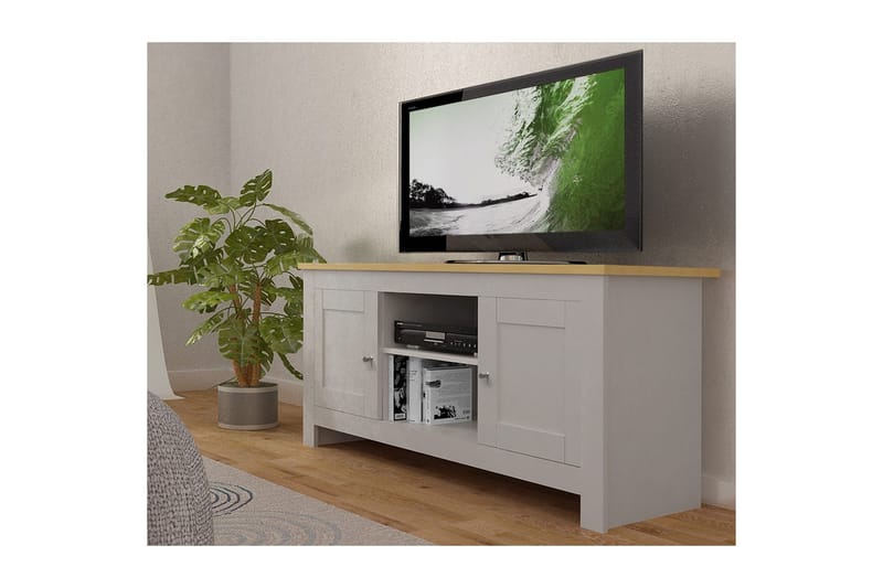 Lowboard Emerald 120x39x58 cm, Natur/Grå - 120x39x58 cm, Natur/Grå - Möbler - TV- & Mediamöbler - TV bänk & mediabänk