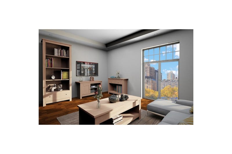 Lowboard Emerald 95x39x58 cm, Natur - 95x39x58 cm, Natur - Möbler - TV- & Mediamöbler - TV bänk & mediabänk