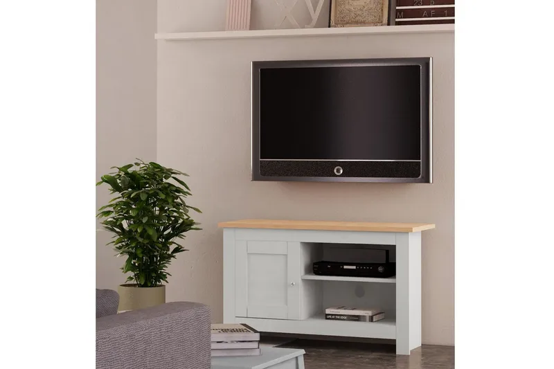 Lowboard Emerald 95x39x58 cm, Natur/Grå - 95x39x58 cm, Natur/Grå - Möbler - TV- & Mediamöbler - TV bänk & mediabänk