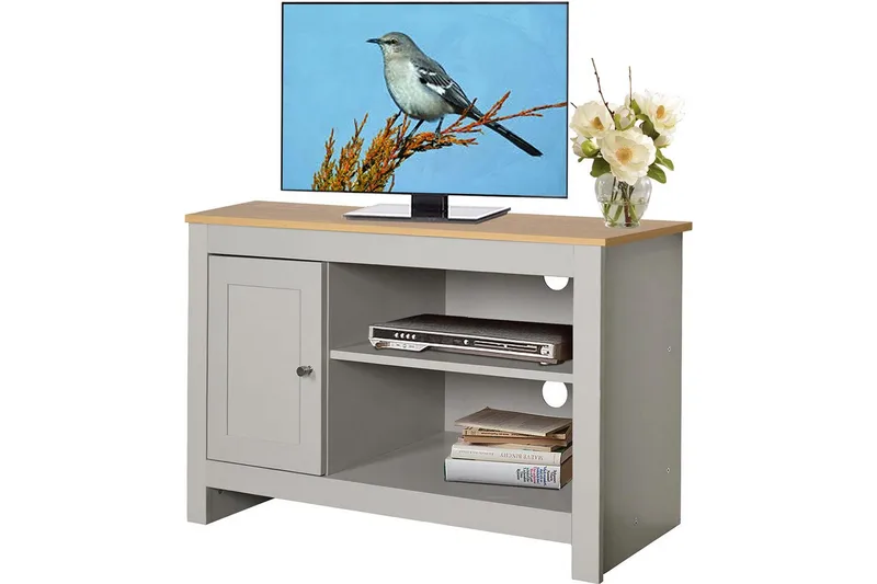 Lowboard Emerald 95x39x58 cm, Natur/Grå - 95x39x58 cm, Natur/Grå - Möbler - TV- & Mediamöbler - TV bänk & mediabänk