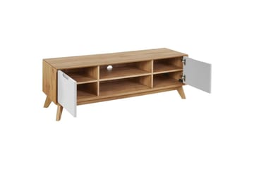 Lowboard Ezra Wotan-ek/Vit - Wotan-ek/Vit - Möbler - TV- & Mediamöbler - TV bänk & mediabänk