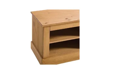 Lowboard Golvstående TV Bänk 100 cm med Förvaring i Furu - Honungsbrun - Möbler - TV- & Mediamöbler - TV bänk & mediabänk