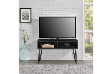 Lowboard Owen Svart/ek - Svart/ek - Möbler - TV- & Mediamöbler - TV bänk & mediabänk