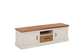 Lowboard Selma Vit/Fläck/Vax - Vit/Fläck/Vax - Möbler - TV- & Mediamöbler - TV bänk & mediabänk