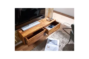 Lowboard Wohnling Massivt trä h ängande med 2 lådor lantstil - Möbler - TV- & Mediamöbler - TV-skåp