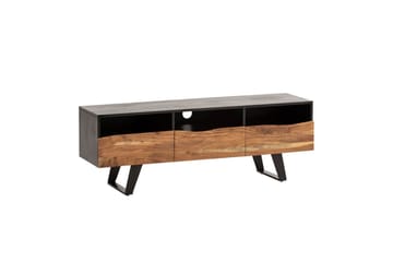 Lowboard Wohnling Massivt trä med 2 dörrar 1 låda träd kant lantlig stil - Möbler - TV- & Mediamöbler - TV-skåp