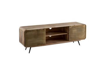 Lowboard Wohnling Massivt trä med 2 metall dörrar förvaringsbrickor industriell - Möbler - TV- & Mediamöbler - TV-skåp