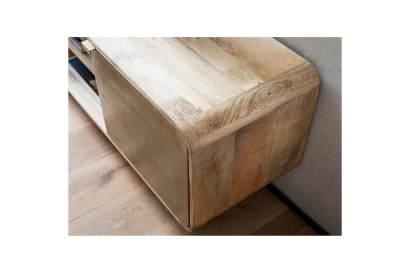 Lowboard Wohnling Massivt trä med 2 metall dörrar förvaringsbrickor industriell - Möbler - TV- & Mediamöbler - TV-skåp