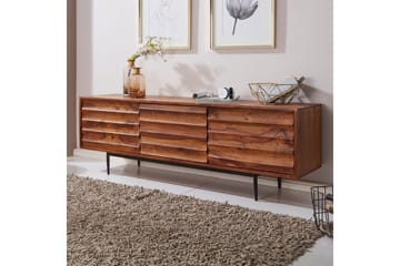 Lowboard Wohnling Massivt trä med förvaring, 3 dörrar, lantlig stil - Möbler - TV- & Mediamöbler - TV-skåp