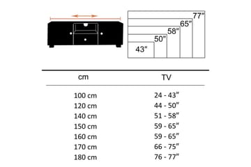 Lowboard Wohnling Massivt trä med förvaring, 3 dörrar, lantlig stil - Möbler - TV- & Mediamöbler - TV-skåp