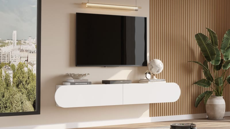 Lumina TV-bänk 180x29,5x31,6 cm - Vit - Möbler - TV- & Mediamöbler - TV bänk & mediabänk