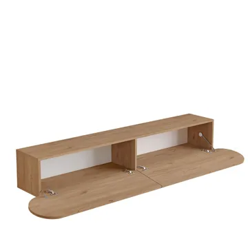 Lumina Vägghängd Tv Bänk 180 cm med Förvaring i Ek - Beige - Möbler - TV- & Mediamöbler - TV bänk & mediabänk