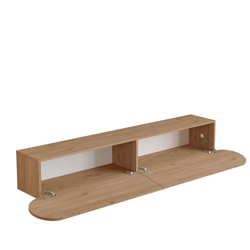 Lumina Vägghängd Tv Bänk 180 cm med Förvaring i Ek - Beige - Möbler - TV- & Mediamöbler - TV bänk & mediabänk