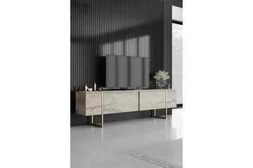 Luxe Tv-bänk 180 cm - Beige/Guld - Möbler - TV- & Mediamöbler - TV bänk & mediabänk