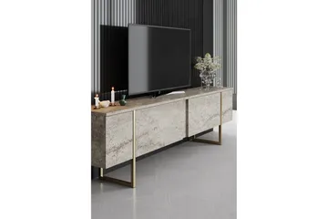 Luxe Tv-bänk 180 cm - Beige/Guld - Möbler - TV- & Mediamöbler - TV bänk & mediabänk