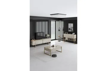 Luxe Tv-bänk 180 cm - Beige/Guld - Möbler - TV- & Mediamöbler - TV bänk & mediabänk