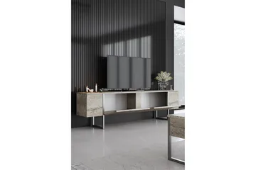 Luxe Tv-bänk 180 cm - Beige/Silver - Möbler - TV- & Mediamöbler - TV bänk & mediabänk