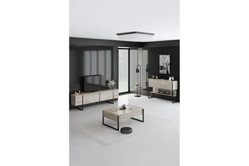 Luxe Tv-bänk 180 cm - Beige/Svart - Möbler - TV- & Mediamöbler - TV bänk & mediabänk