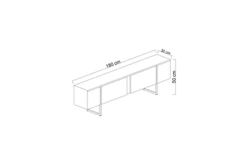 Luxe Tv-bänk 180 cm - Beige/Svart - Möbler - TV- & Mediamöbler - TV bänk & mediabänk