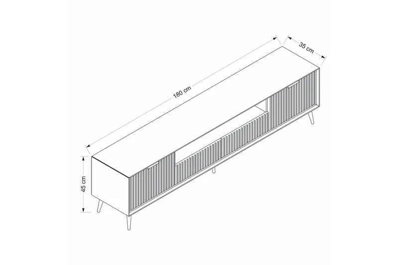 Luxe Tv-bänk 180 cm - Sandsten - Möbler - TV- & Mediamöbler - TV bänk & mediabänk
