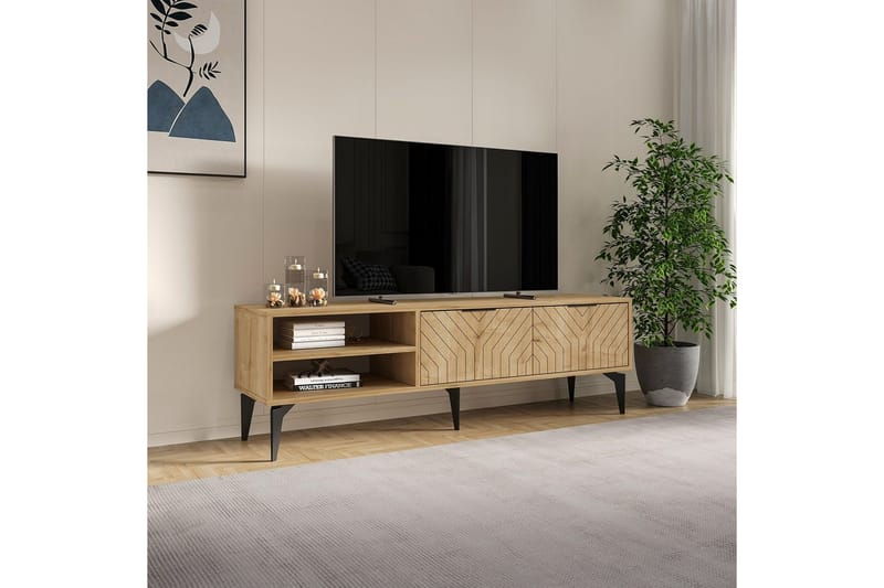 Lyven Tv-bänk 160 cm - Brun - Möbler - TV- & Mediamöbler - TV bänk & mediabänk