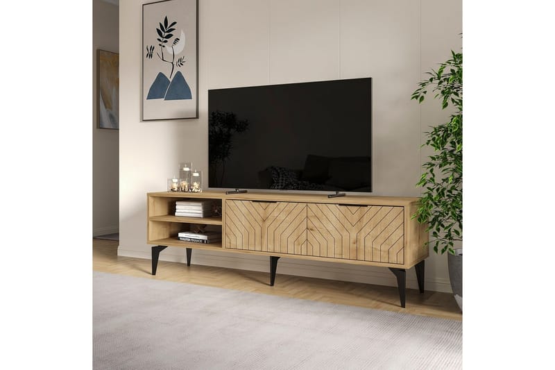 Lyven Tv-bänk 160 cm - Brun - Möbler - TV- & Mediamöbler - TV bänk & mediabänk
