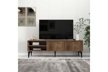 Lyven Tv-bänk 160 cm - Brun/Mörkfärgat trä - Möbler - TV- & Mediamöbler - TV bänk & mediabänk
