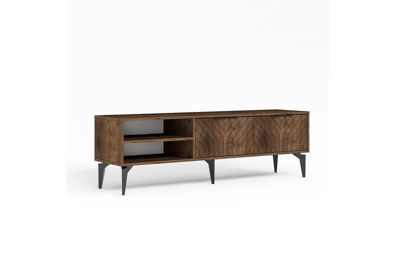 Lyven Tv-bänk 160 cm - Brun/Mörkfärgat trä - Möbler - TV- & Mediamöbler - TV bänk & mediabänk