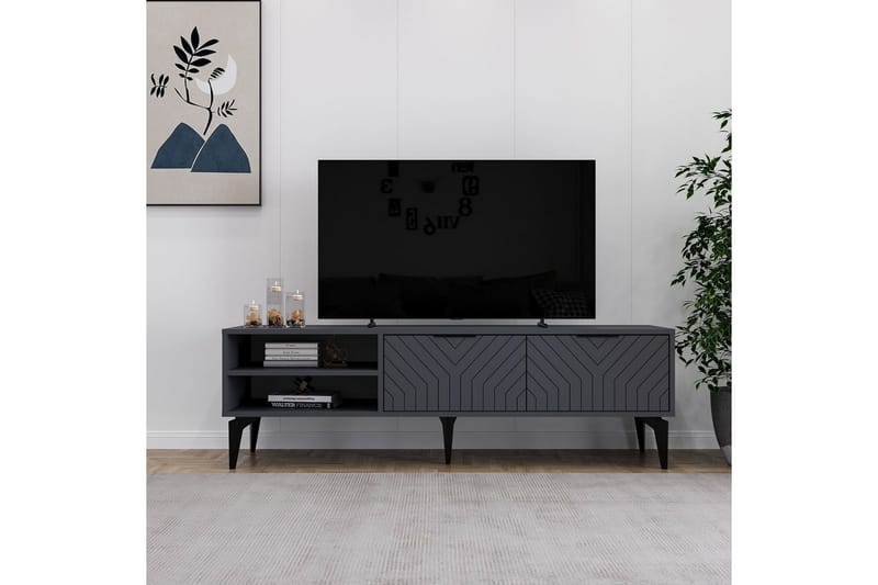 Lyven Tv-bänk - Grå - Möbler - TV- & Mediamöbler - TV bänk & mediabänk