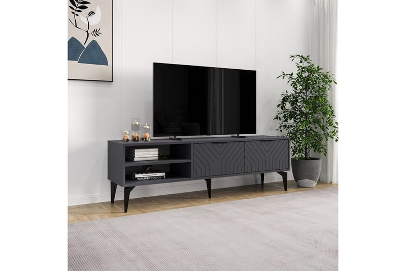 Lyven Tv-bänk - Grå - Möbler - TV- & Mediamöbler - TV bänk & mediabänk