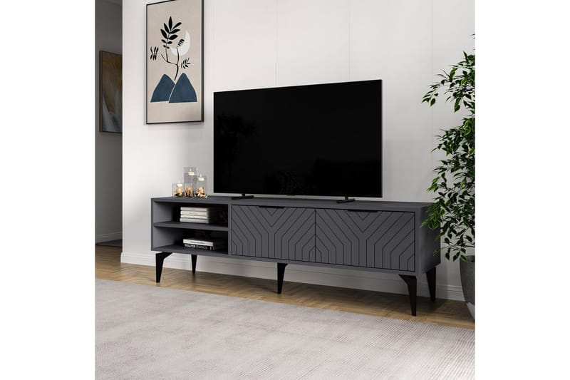 Lyven Tv-bänk - Grå - Möbler - TV- & Mediamöbler - TV bänk & mediabänk
