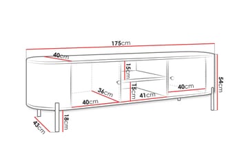 Maggio Tv-bänk 175x43 cm - Beige - Möbler - TV- & Mediamöbler - TV bänk & mediabänk