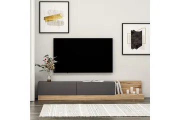 Majör Tv-bänk 180 cm - Antracit/Valnöt - Möbler - TV- & Mediamöbler - TV bänk & mediabänk