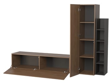 Marlic Tv-möbel 230 cm - Brun|svart - Möbler - TV- & Mediamöbler - TV-möbelset