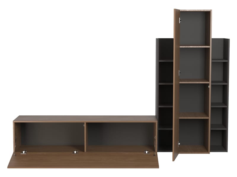 Marlic Tv-möbel 230 cm - Brun|svart - Möbler - TV- & Mediamöbler - TV-möbelset