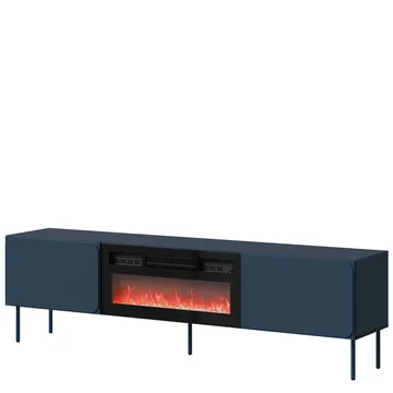 Marros Tv-bänk 200 cm med Elkamin - Blå - Möbler - TV- & Mediamöbler - TV-skåp