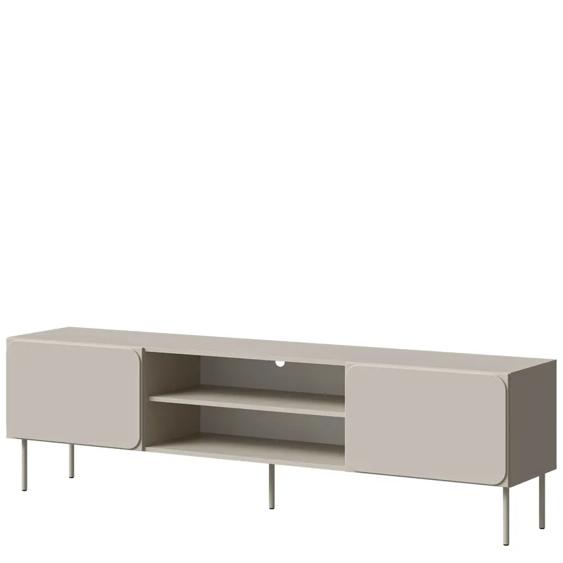 Marros Tv-bänk 200 cm med hyllor, Beige