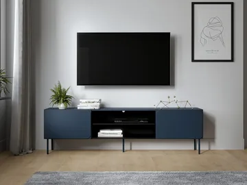 Marros Tv-bänk 200 cm med hyllor - Blå - Möbler - TV- & Mediamöbler - TV bänk & mediabänk