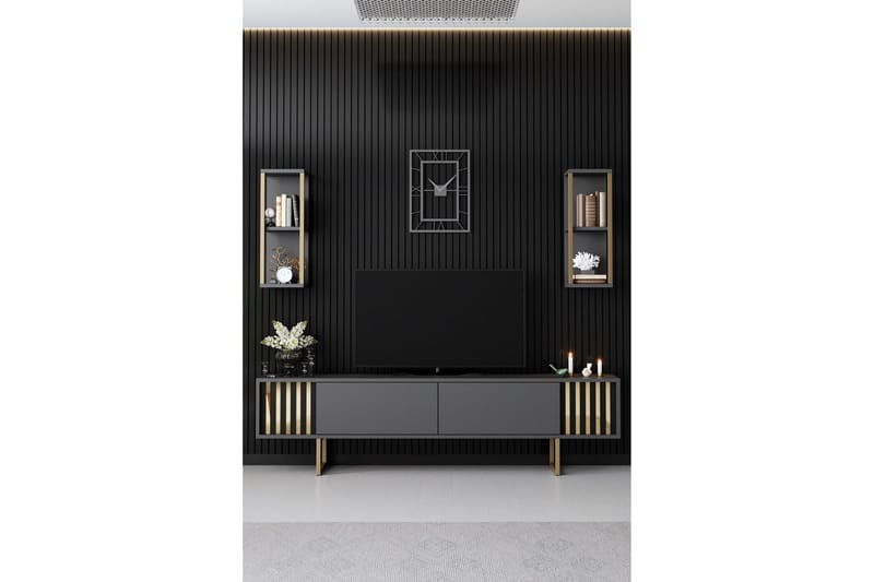 Masatomo Tv-bänk 180 cm - Antracit/Svart - Möbler - TV- & Mediamöbler - TV bänk & mediabänk