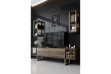 Masatomo Tv-bänk 180 cm - Valnöt/Svart - Möbler - TV- & Mediamöbler - TV bänk & mediabänk