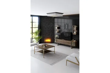 Masatomo Tv-bänk 180 cm - Valnöt/Svart - Möbler - TV- & Mediamöbler - TV bänk & mediabänk