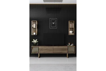 Masatomo Tv-bänk 180 cm - Valnöt/Svart - Möbler - TV- & Mediamöbler - TV bänk & mediabänk