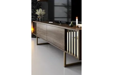 Masatomo Tv-bänk 180 cm - Valnöt/Svart - Möbler - TV- & Mediamöbler - TV bänk & mediabänk