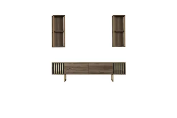 Masatomo Tv-bänk 180 cm - Valnöt/Svart - Möbler - TV- & Mediamöbler - TV bänk & mediabänk